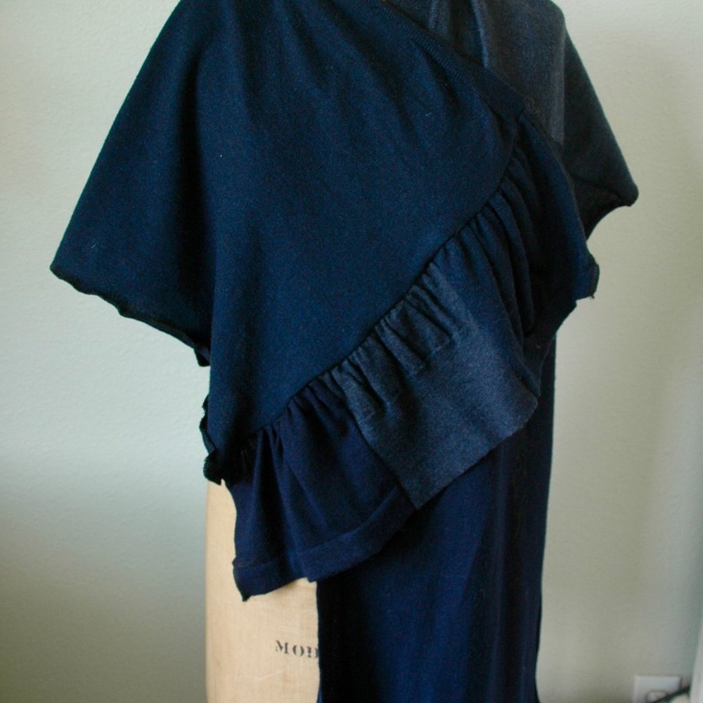 Art-to-Wear Pieced Together Wool Wrap